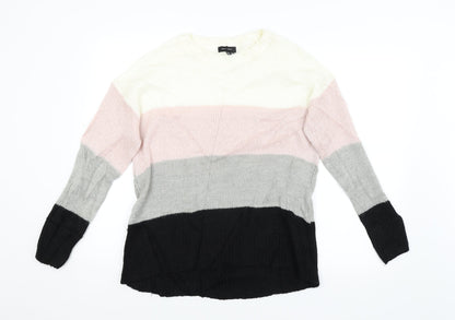 Womens UK Size S New Look Multicoloured Pullover Jumper
