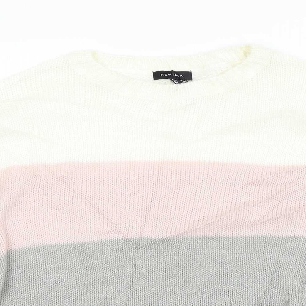 Womens UK Size S New Look Multicoloured Pullover Jumper