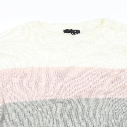 Womens UK Size S New Look Multicoloured Pullover Jumper