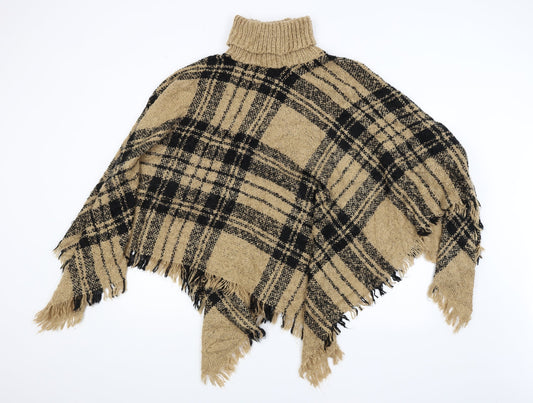 CHIANTI Womens Brown Check  Wrap Jumper