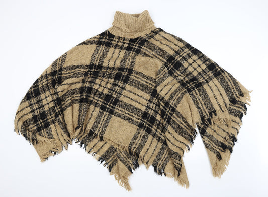 CHIANTI Womens Brown Check  Wrap Jumper