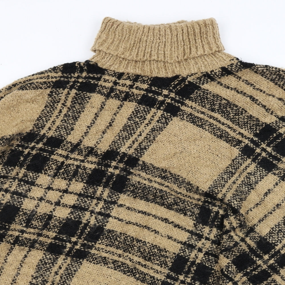 CHIANTI Womens Brown Check  Wrap Jumper