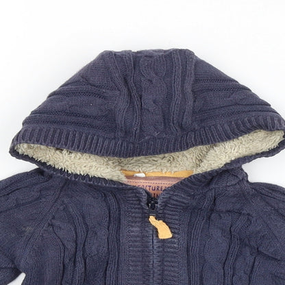 M&S Baby Blue Argyle/Diamond  Basic Coat Coat Size 0-3 Months