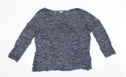 Womens UK Size M Peacocks Blue Pullover Jumper