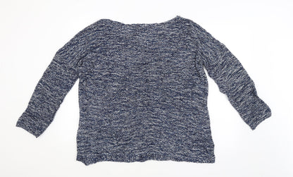 Womens UK Size M Peacocks Blue Pullover Jumper
