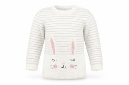 Primark Baby White Striped  Pullover Jumper Size 12-18 Months