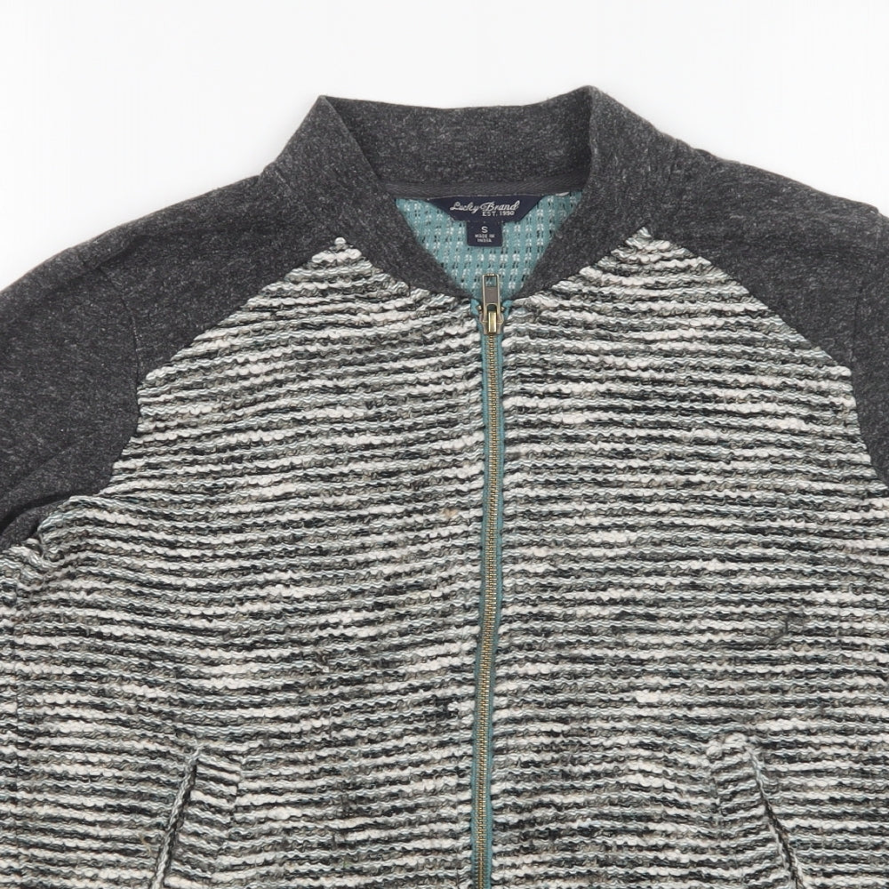 Lucky Brand Womens Grey   Full Zip Sweatshirt Size S