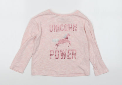 evie Girls Pink   Pullover Jumper Size 5-6 Years