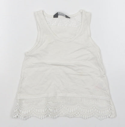 Primark Girls White   Basic Tank Size 3-4 Years