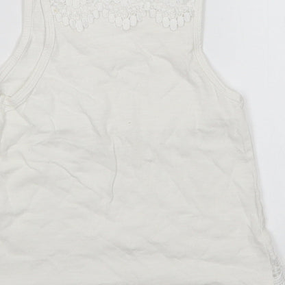 Primark Girls White   Basic Tank Size 3-4 Years