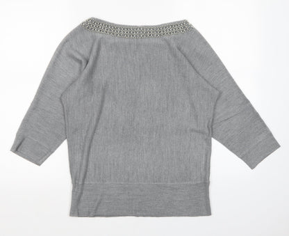 Womens UK Size 14 BHS Grey Pullover Jumper