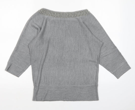 Womens UK Size 14 BHS Grey Pullover Jumper