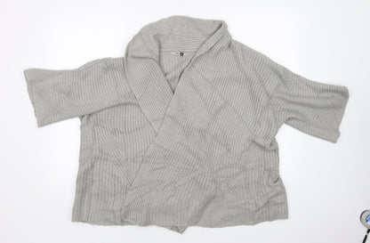 Womens UK Size 14 Pep&Co Grey Wrap Jumper