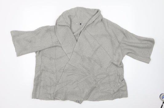 Womens UK Size 14 Pep&Co Grey Wrap Jumper