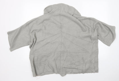 Womens UK Size 14 Pep&Co Grey Wrap Jumper