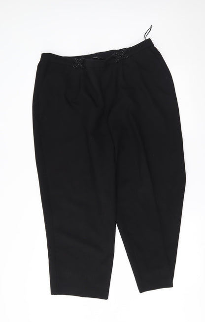 BM Womens Black   Trousers  Size 20 L22 in