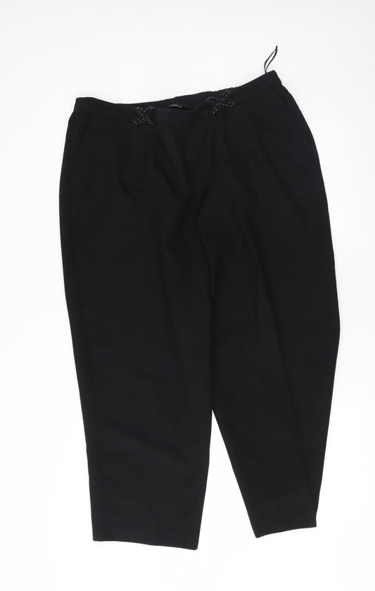 BM Womens Black   Trousers  Size 20 L22 in