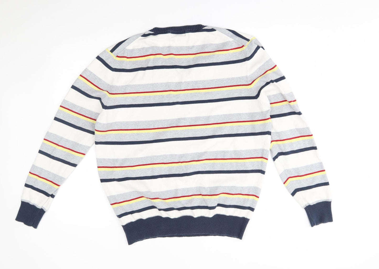 urban spirit Mens Grey Striped  Pullover Jumper Size L