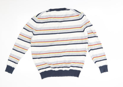 urban spirit Mens Grey Striped  Pullover Jumper Size L