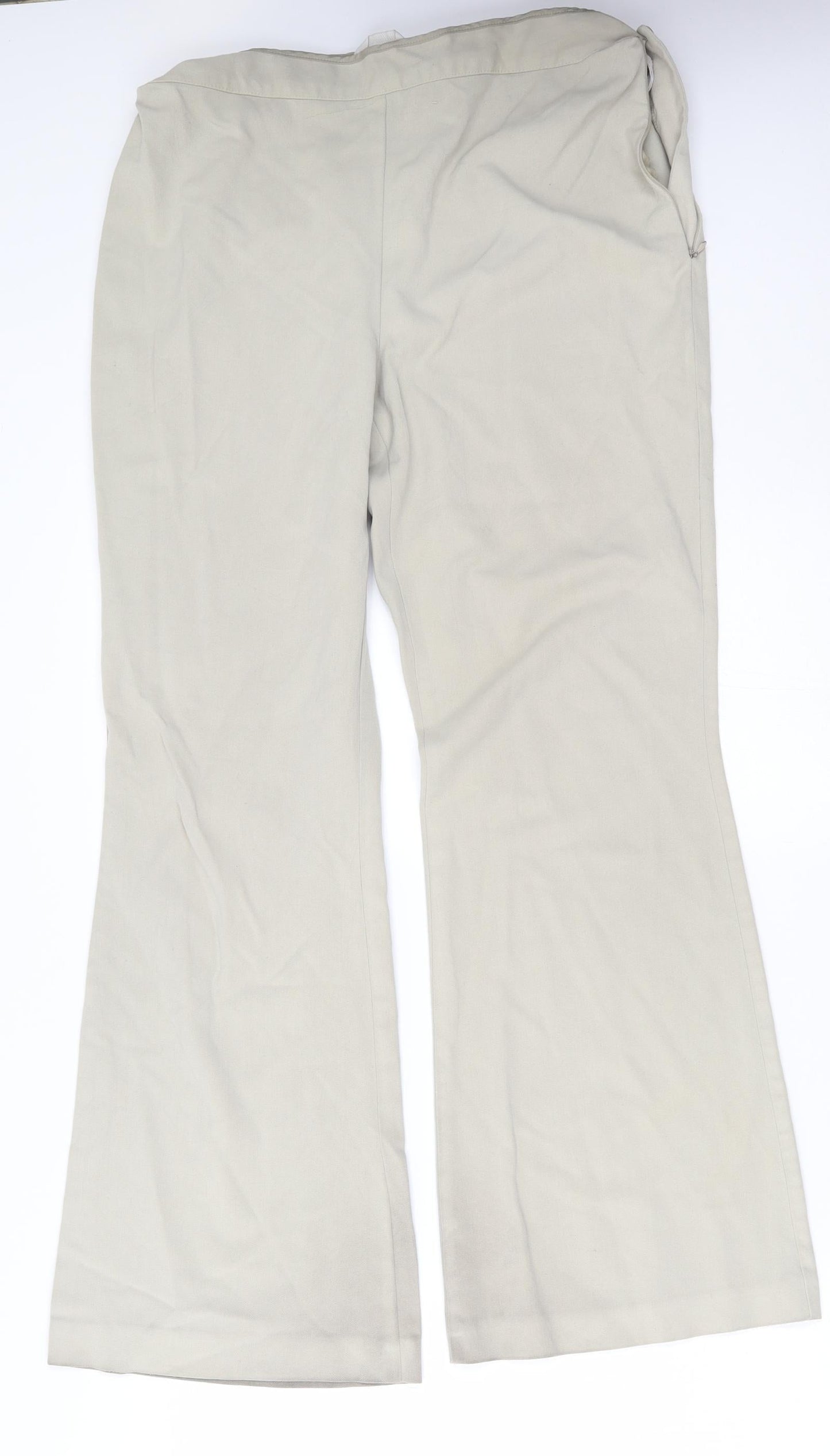 Womens UK Size 14 M&S Regular Fit Bloomer Beige Trousers