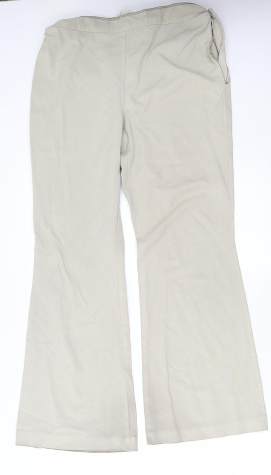 Womens UK Size 14 M&S Regular Fit Bloomer Beige Trousers