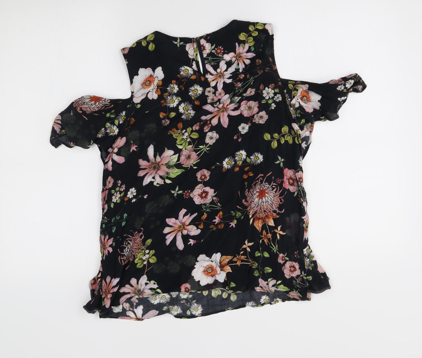 Womens UK Size 10 H&M Black Basic Blouse