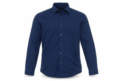 Mens UK Size 15.5 F&F Blue  Button-Up Long Sleeve Casual Shirt