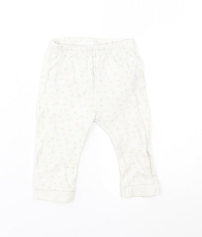Disney Baby White Spotted   Pyjama Pants Size 6-9 Months