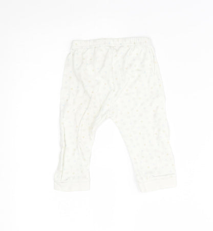 Disney Baby White Spotted   Pyjama Pants Size 6-9 Months