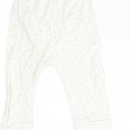 Disney Baby White Spotted   Pyjama Pants Size 6-9 Months