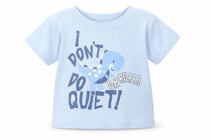 George Baby Blue   Basic T-Shirt Size 0-3 Months  - I don't do quiet