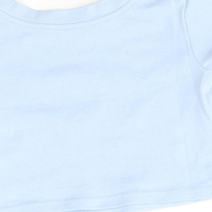 George Baby Blue   Basic T-Shirt Size 0-3 Months  - I don't do quiet