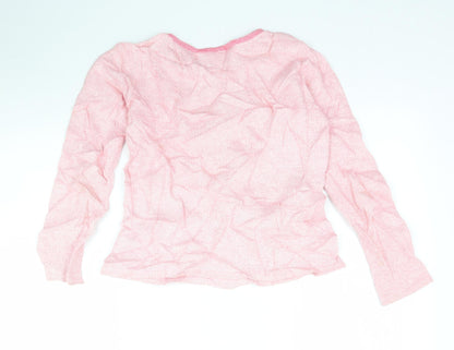 Kingkow Girls Pink Floral Woven Basic T-Shirt Size 12 Years  - Party