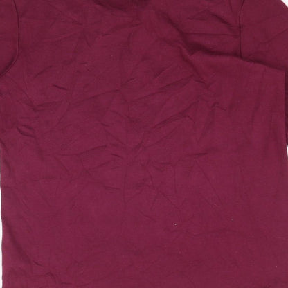Womens UK Size XS Bm Casual Purple Basic T-Shirt