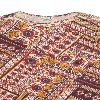 M&Co Womens Multicoloured Fair Isle  Basic Blouse Size 12