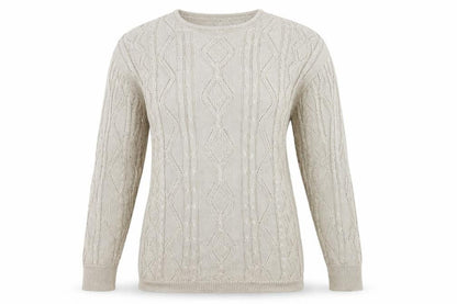 Womens UK Size S Oui Beige Pullover Jumper