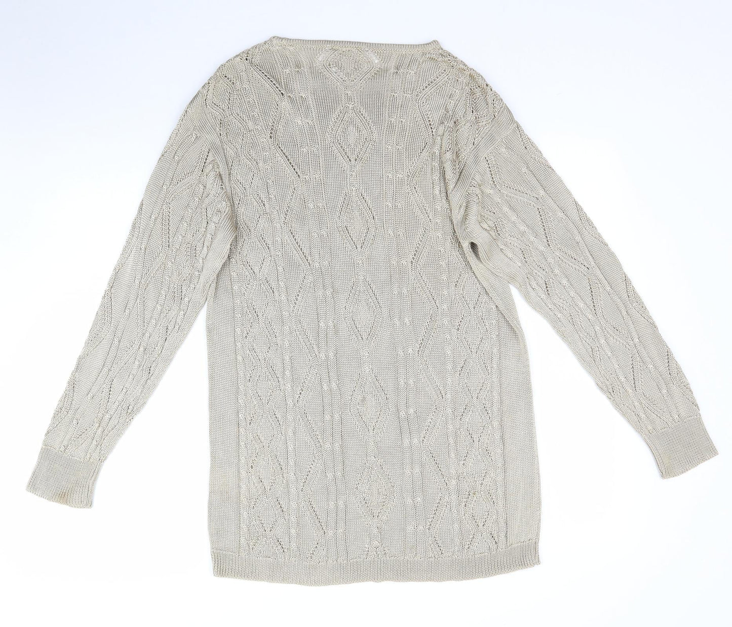 Womens UK Size S Oui Beige Pullover Jumper