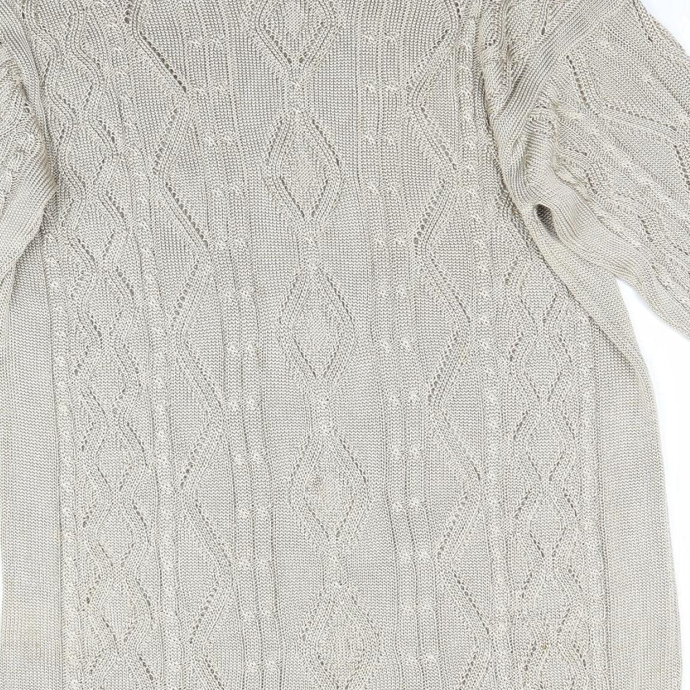 Womens UK Size S Oui Beige Pullover Jumper