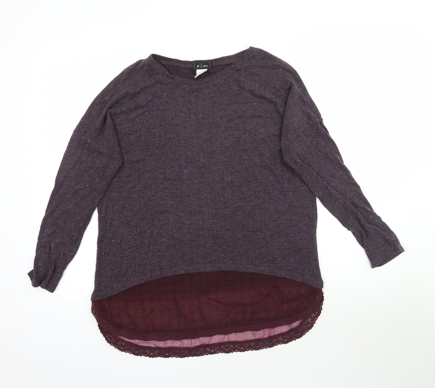 Womens UK Size 10 La Redoute Purple Basic T-Shirt