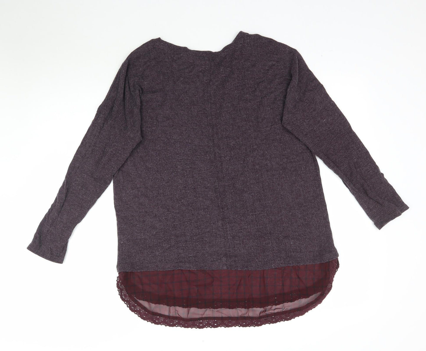 Womens UK Size 10 La Redoute Purple Basic T-Shirt