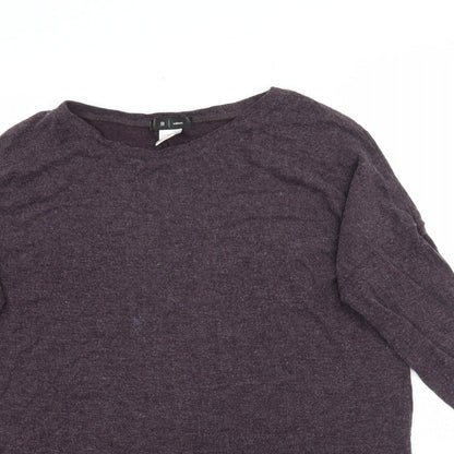 Womens UK Size 10 La Redoute Purple Basic T-Shirt