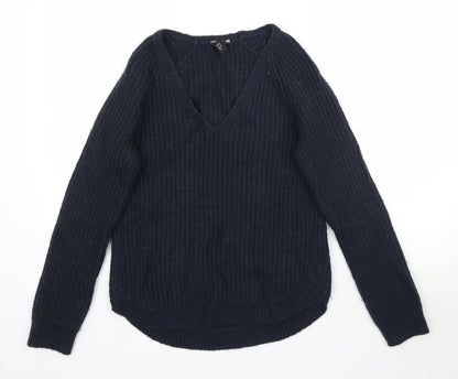 Womens UK Size XS H&M Blue Pullover Jumper