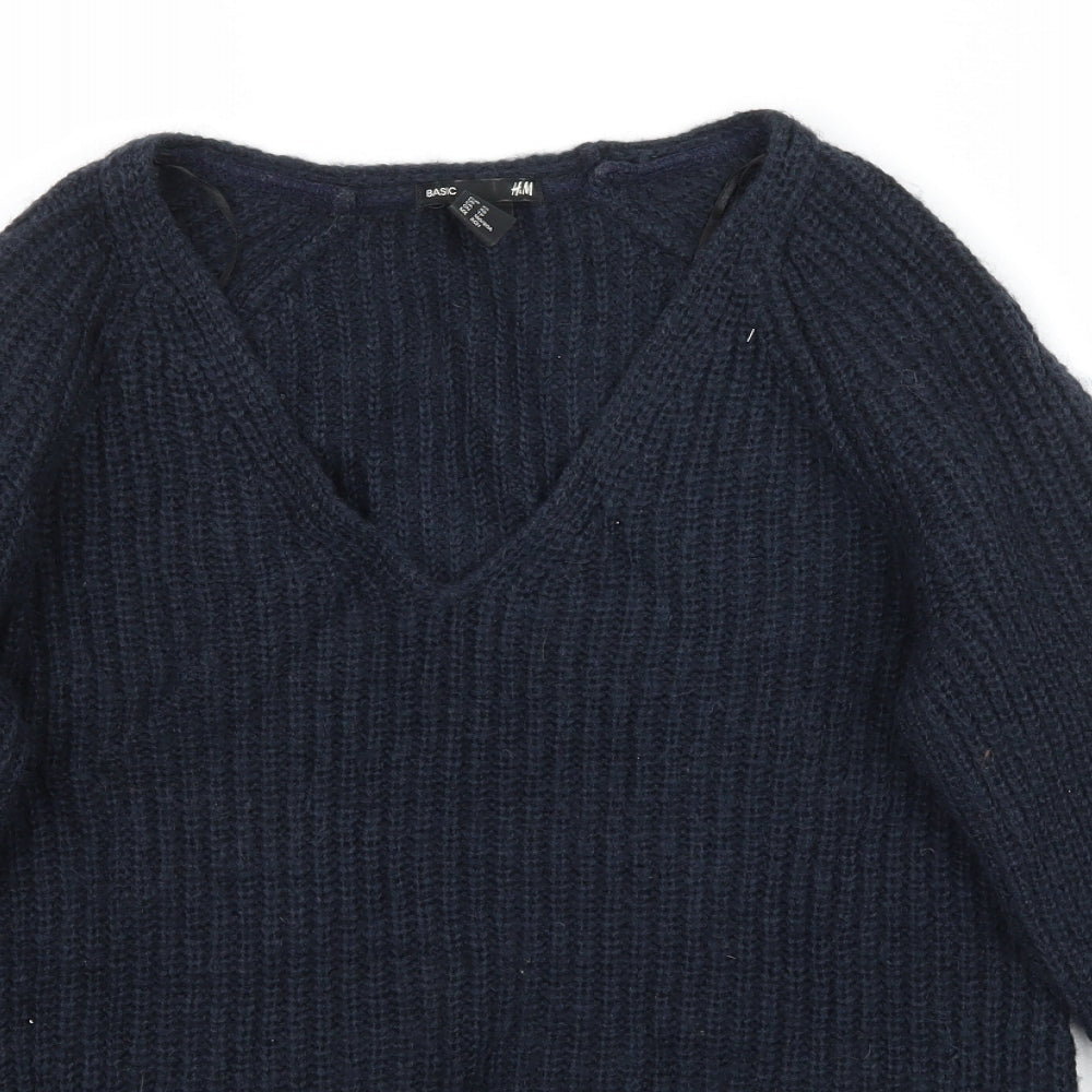 Womens UK Size XS H&M Blue Pullover Jumper