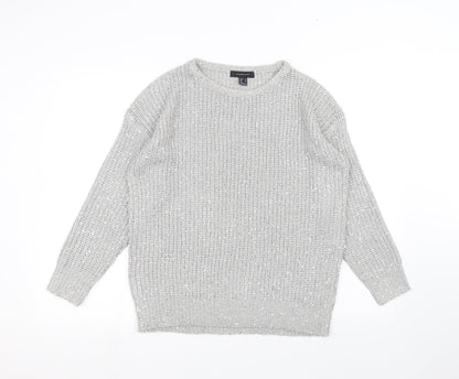 Womens UK Size L Atmosphere Silver Pullover Jumper