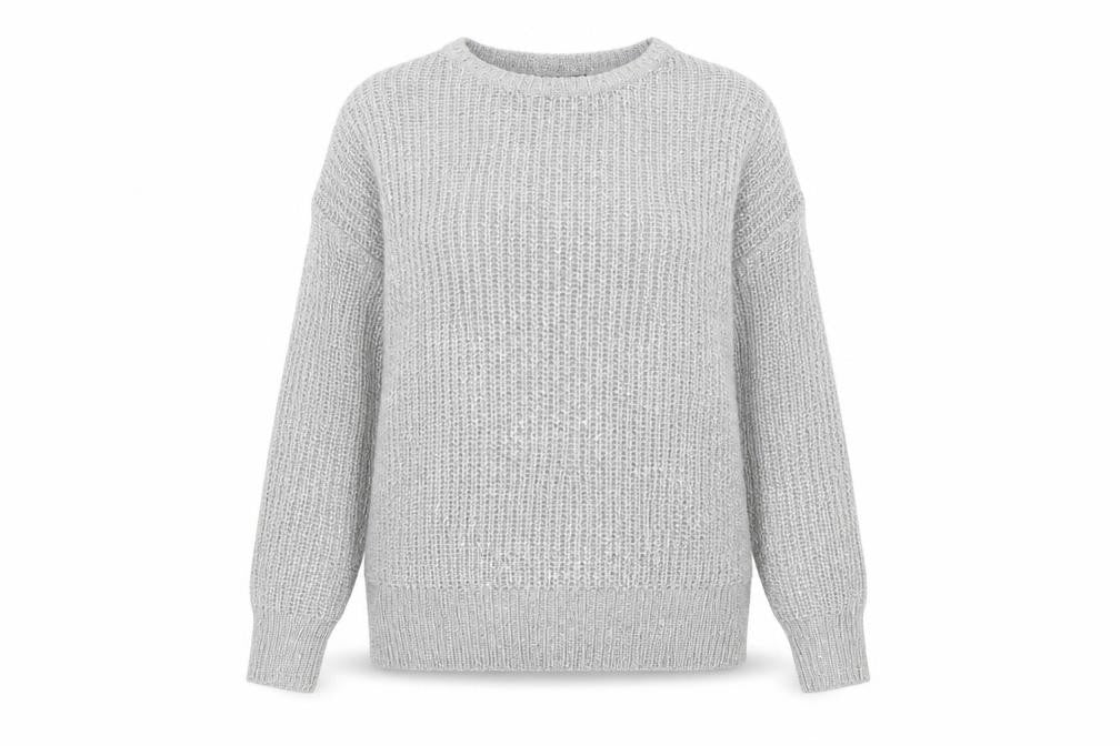 Womens UK Size L Atmosphere Silver Pullover Jumper