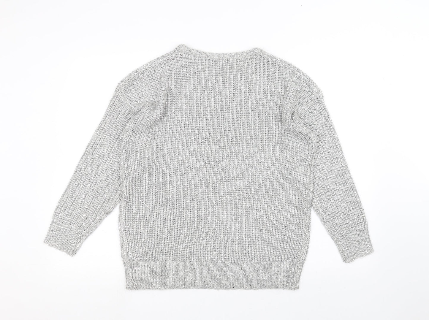 Womens UK Size L Atmosphere Silver Pullover Jumper