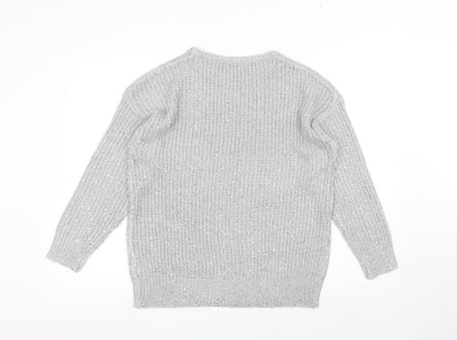 Womens UK Size L Atmosphere Silver Pullover Jumper