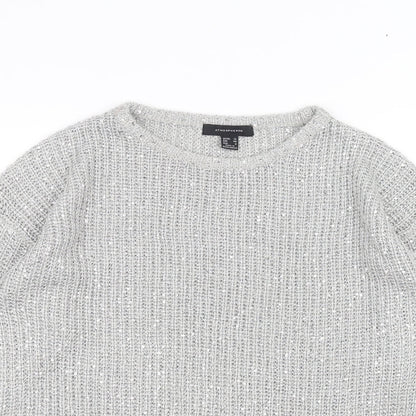 Womens UK Size L Atmosphere Silver Pullover Jumper