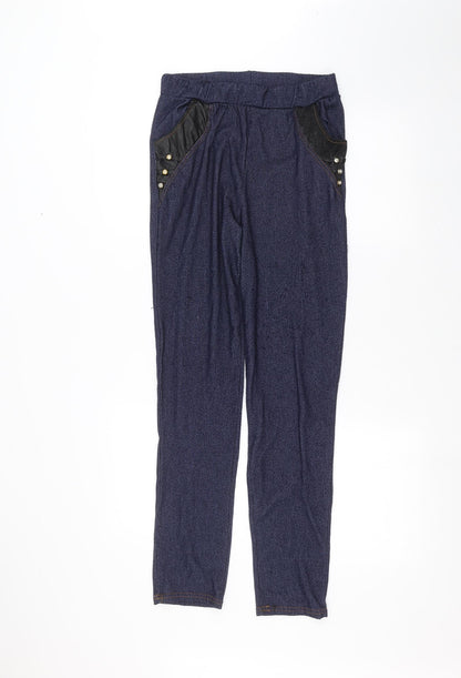 Womens UK Size XL Preworn Regular Fit  Blue Trousers