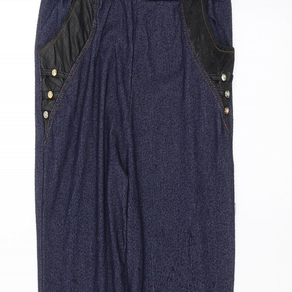 Womens UK Size XL Preworn Regular Fit  Blue Trousers
